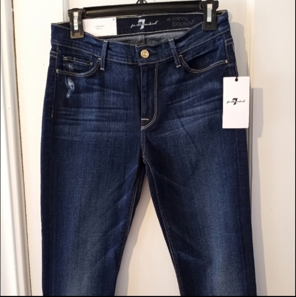 7 For All Mankind Modern Bootcut The Skinny Bootcut Jeans Women's Size 27 NWT - Picture 3 of 16